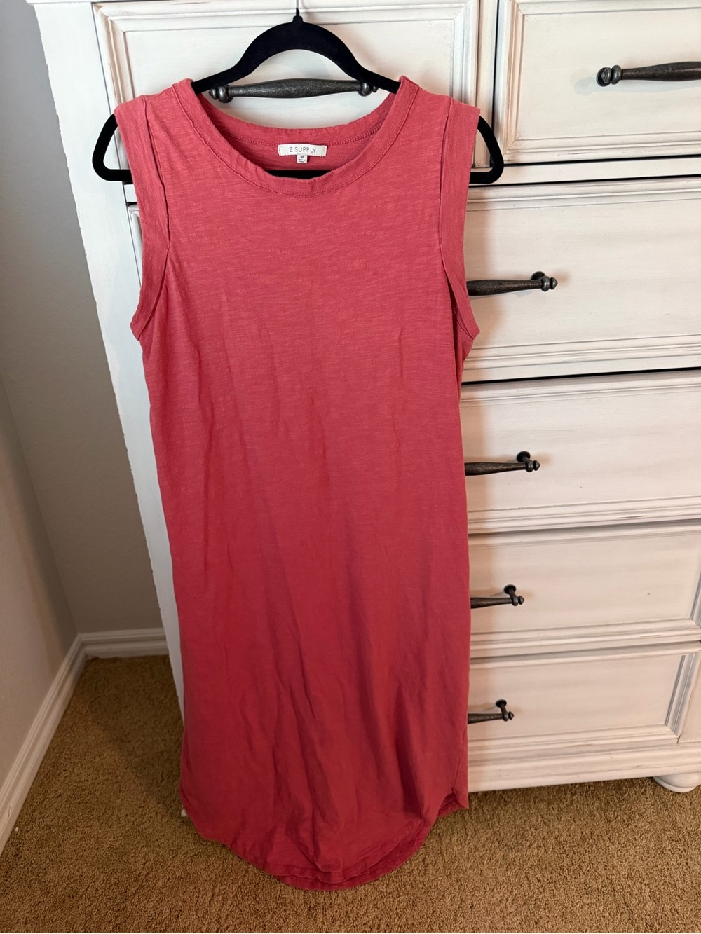 Z Supply Coral Sleeveless Midi Dress